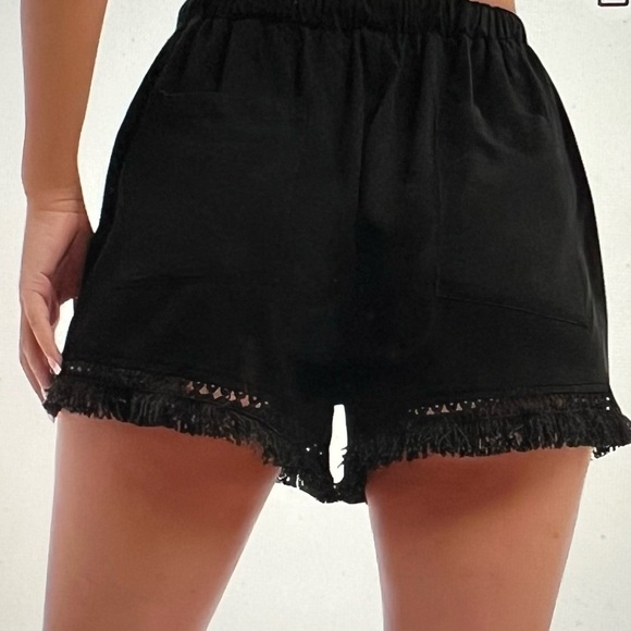 IBTOM CASTLE Navy Blue Fringe Hem Shorts – Size Large (NWT) - Picture 8 of 9